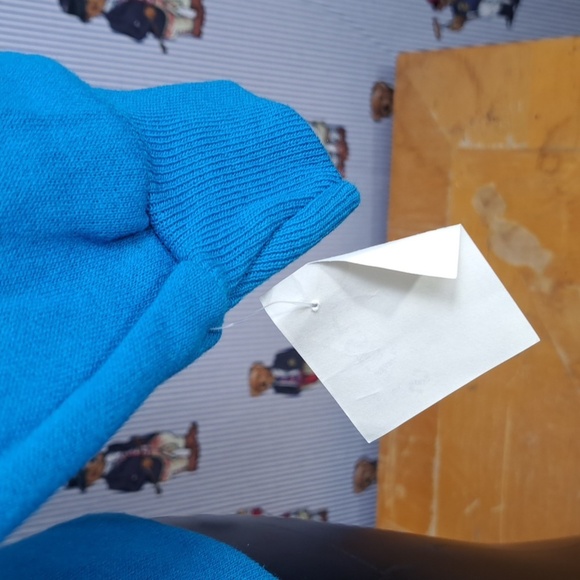 Vintage Hanes Activewear royal blue LG blank casual pullover sweatshirt crewneck - Picture 5 of 6